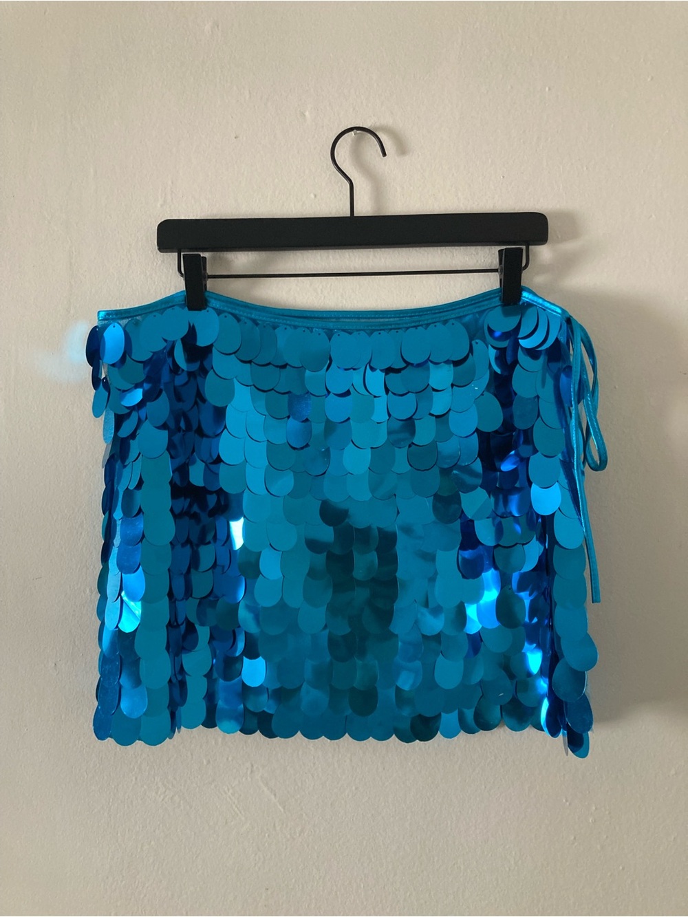 Blue mermaid sequin Mini Skirt